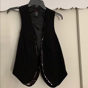 Torrid black sequin vest.
